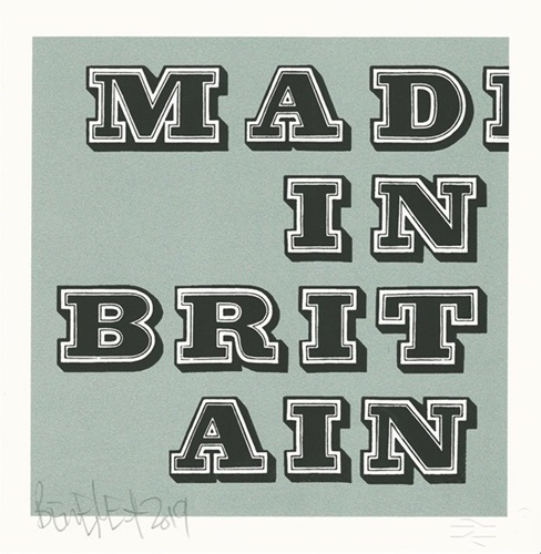 Mad In Britain (Silver) by Ben Eine