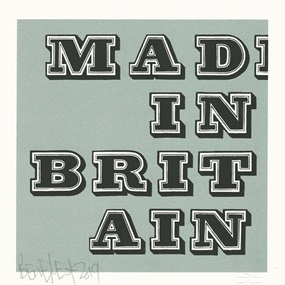 Mad In Britain (Silver) by Ben Eine