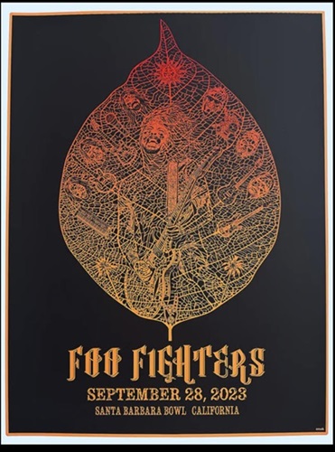 Foo Fighters Fall Leaf Santa Barbara Bowl (First Edition) by Emek