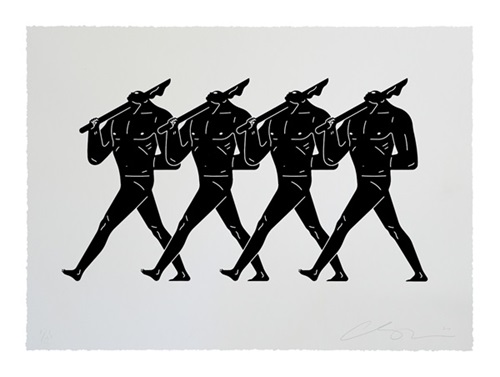 Whistle While You Work (Black & White) by Cleon Peterson