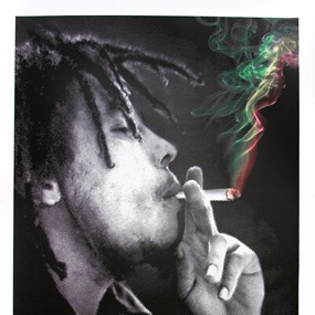 Happy Birthday Bob Marley - Jamming (Vertical Colours) by Mr Brainwash
