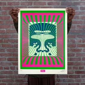 Op-Art Icon (Green) by Shepard Fairey