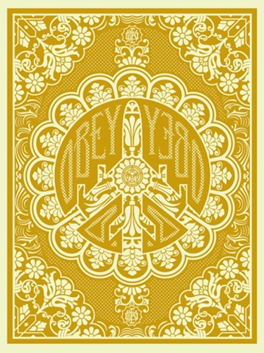 Peace Bomber (Gold) by Shepard Fairey