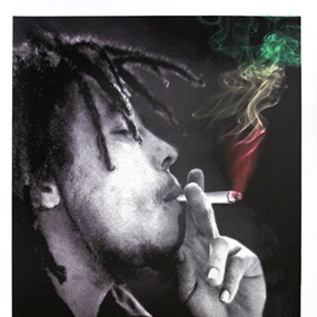 Happy Birthday Bob Marley - Jamming (Horizontal Colours) by Mr Brainwash