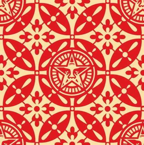 Japanese Pattern 2 (Red) by Shepard Fairey