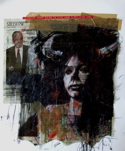 Minotaur Woman Gonna Kick Your Right Wing Arse  by Guy Denning