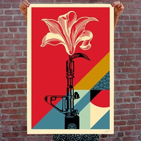 AR-15 Lily (Offset Lithograph) by Shepard Fairey