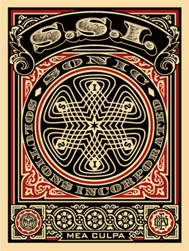 SSI / Mea Culpa (Red / Black) by Shepard Fairey