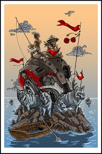 The Wolves of Mekhead Island (Screenprint Edition) by Tim Doyle