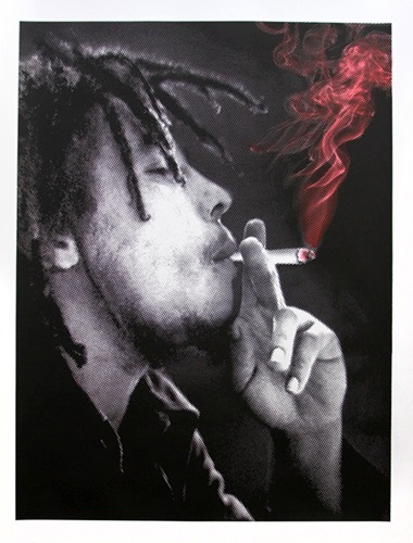 Happy Birthday Bob Marley - Jamming (Red) by Mr Brainwash