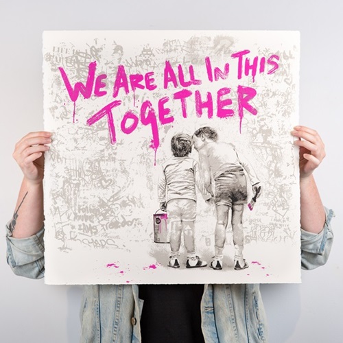 We Are All In This Together (Pink) by Mr Brainwash