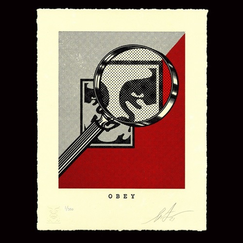 Obey Magnifying Glass (Red) by Shepard Fairey