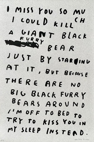 Black Furry Bear  by Wasted Rita