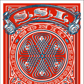 SSI / Mea Culpa (Red / Blue) by Shepard Fairey