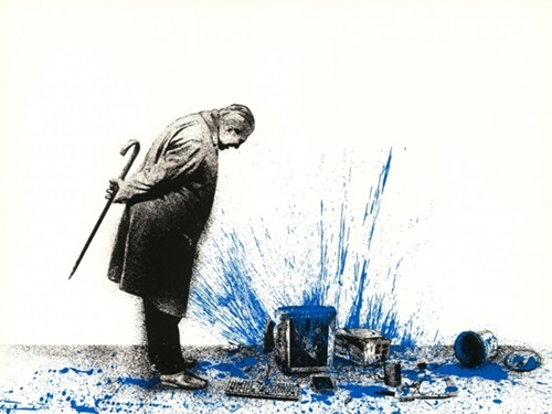 Glitch (Blue) by Mr Brainwash