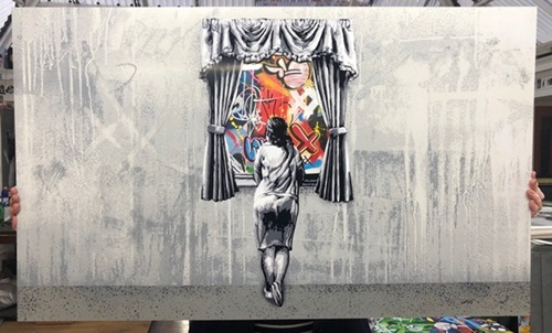 Figure At The Window (Reverse Acrylic) by Martin Whatson