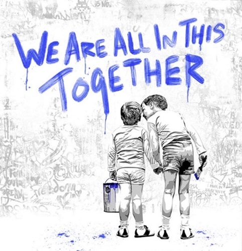 We Are All In This Together (Blue) by Mr Brainwash