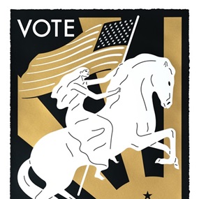 Vote, Keep Hope & Freedom Alive! (Black & Gold) by Cleon Peterson