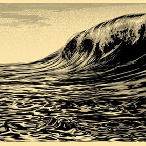 Dark Wave (Cream) by Shepard Fairey