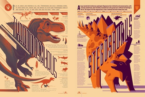 Tyrannosaurus And Stegosaurus  by Tom Whalen | Kevin Tong