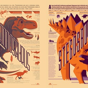 Tyrannosaurus And Stegosaurus by Tom Whalen | Kevin Tong