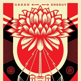 Green Power (Offset Poster) by Shepard Fairey