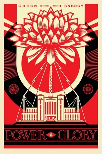 Green Power (Offset Poster) by Shepard Fairey