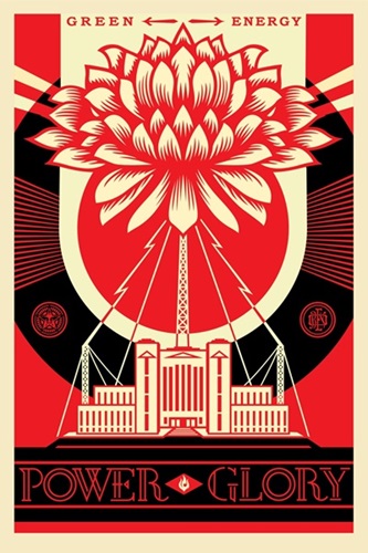 Green Power (Offset Poster) by Shepard Fairey