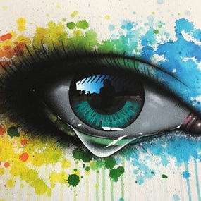 Rainbow Tears (Hand-Finished (Teal)) by My Dog Sighs
