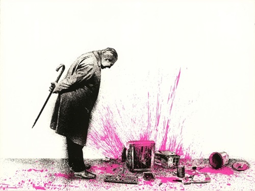 Glitch (Pink) by Mr Brainwash