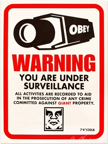 Warning Surveillance  by Shepard Fairey