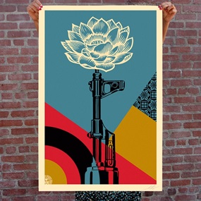 AK-47 Lotus (Offset Lithograph) by Shepard Fairey