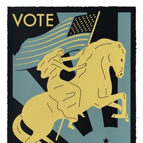 Vote, Keep Hope & Freedom Alive! (Fatigue) by Cleon Peterson