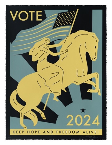 Vote, Keep Hope & Freedom Alive! (Fatigue) by Cleon Peterson