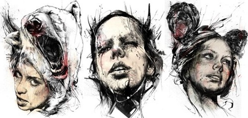 Nata5 (Triptych) by Russ Mills