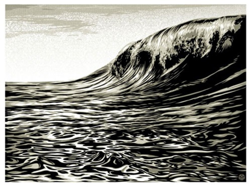 Dark Wave (White) by Shepard Fairey