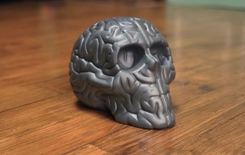 Skull Brain (Black Porcelain) by Emilio Garcia