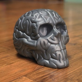 Skull Brain (Black Porcelain) by Emilio Garcia