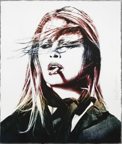 Brigitte Bardot (Red Lips) by Mr Brainwash