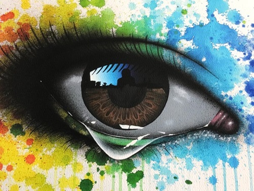 Rainbow Tears (Hand-Finished (Brown)) by My Dog Sighs