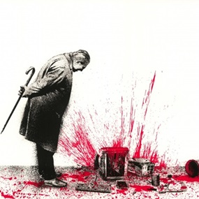 Glitch (Red) by Mr Brainwash