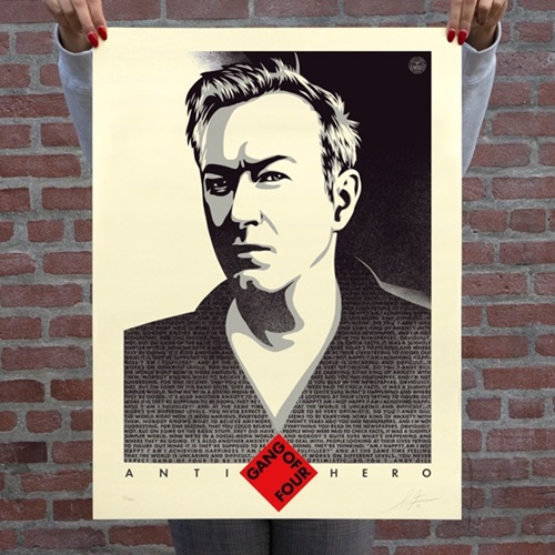 Andy Gill Anti-Hero US  by Shepard Fairey