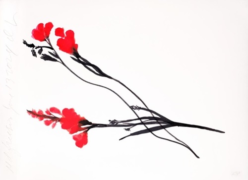 Red Freesia June 13, 2024  by Donald Sultan