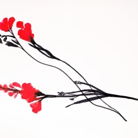 Red Freesia June 13, 2024 by Donald Sultan