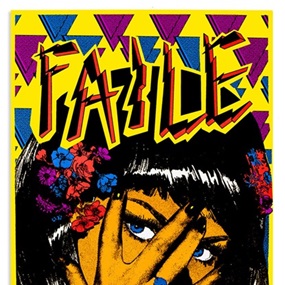 New York Invasion Black Light Print (Signed) by Faile