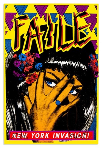 New York Invasion Black Light Print (Signed) by Faile