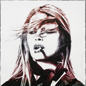 Brigitte Bardot (Purple Lips) by Mr Brainwash