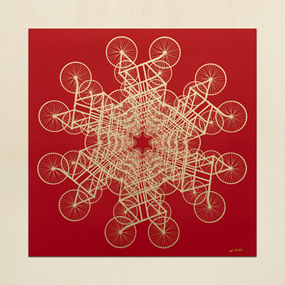 Forever Bicycle (Red & Gold) by Ai Weiwei
