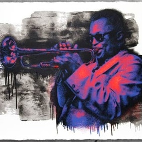 Miles Davis (Purple / Orange) by Mr Brainwash