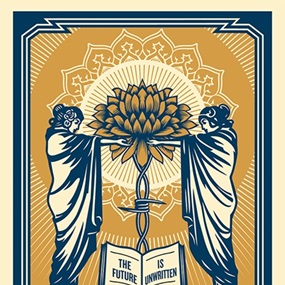 Knowledge + Power (Variant) by Shepard Fairey